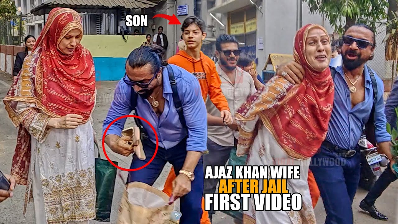 Ajaz Khan Wife Andrea Khan get Emotional | FIRST VIDEO after Release from Jail | Family Moment