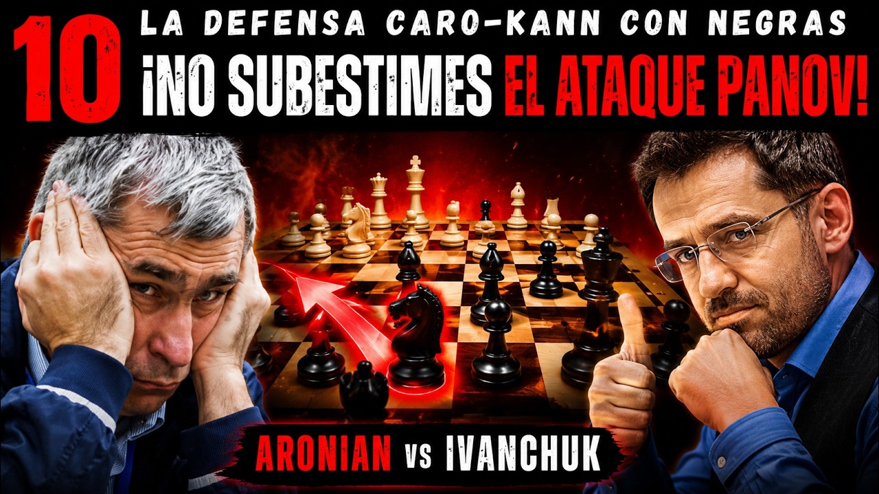 Caro-Kann | Ataque Panov: el plan con Cc6 explicado con Ivanchuk–Aronian (Cap. 10)
