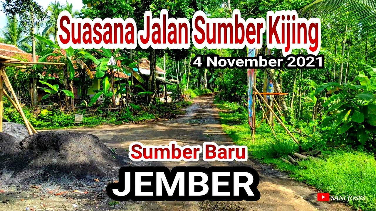 Suasana Jalan Sumber Kijing, Sumber Baru, Jember | Kamis 4 November 2021