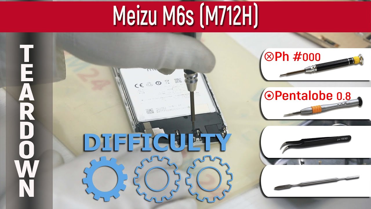 Как разобрать 📱 Meizu M6s (M712H) Разборка и ремонт
