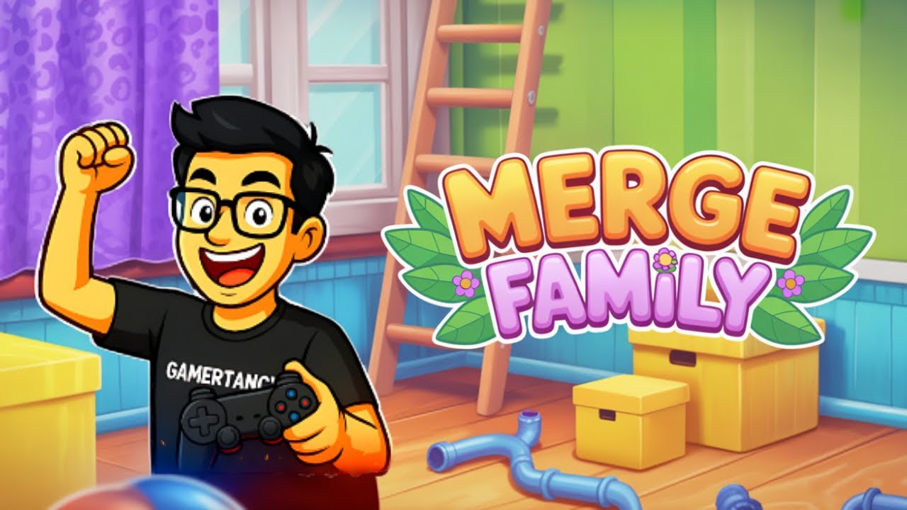 Merge Family Puzzle Game 🎮 New Merge Items Unlock & Room Upgrade | Gamertancy