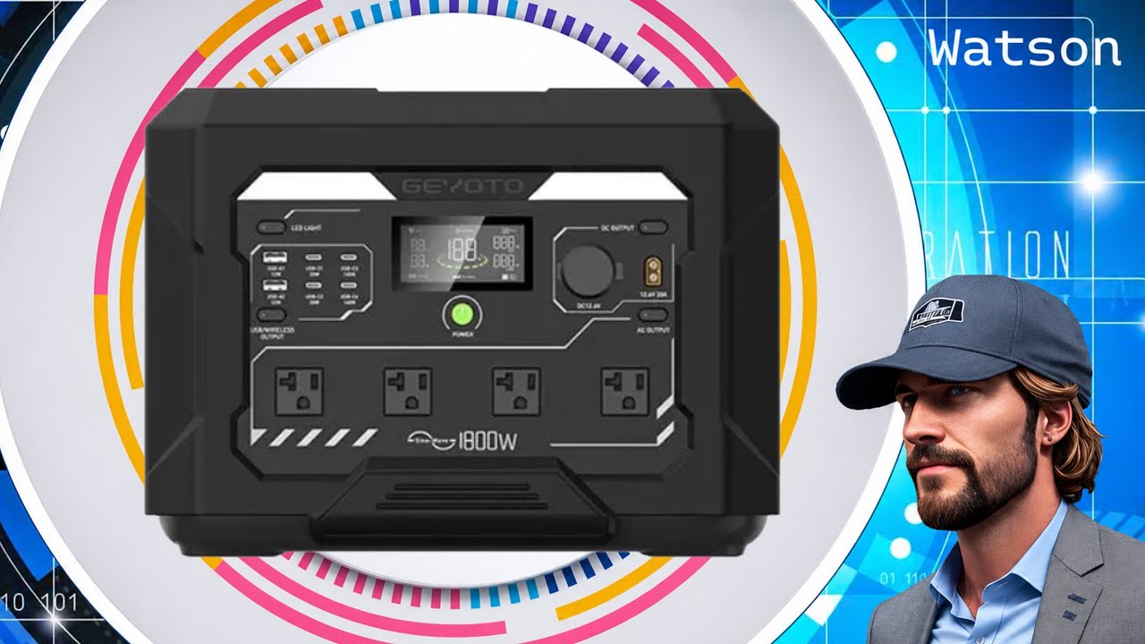 Przenośna elektrownia GEYOTO N1000 &ndash; moc szczytowa 3000 W, niezbędna do tworzenia kopii zapasowyc...
