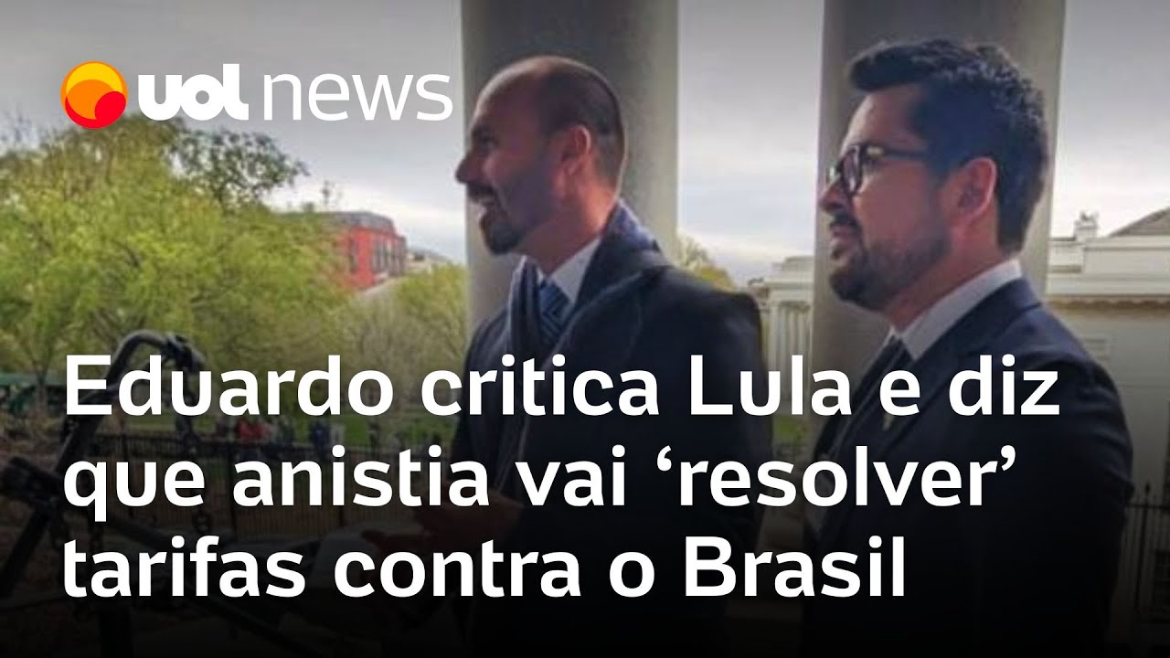 Eduardo Bolsonaro critica governo Lula e diz que anistia 'resolverá' tarifas contra o Brasil