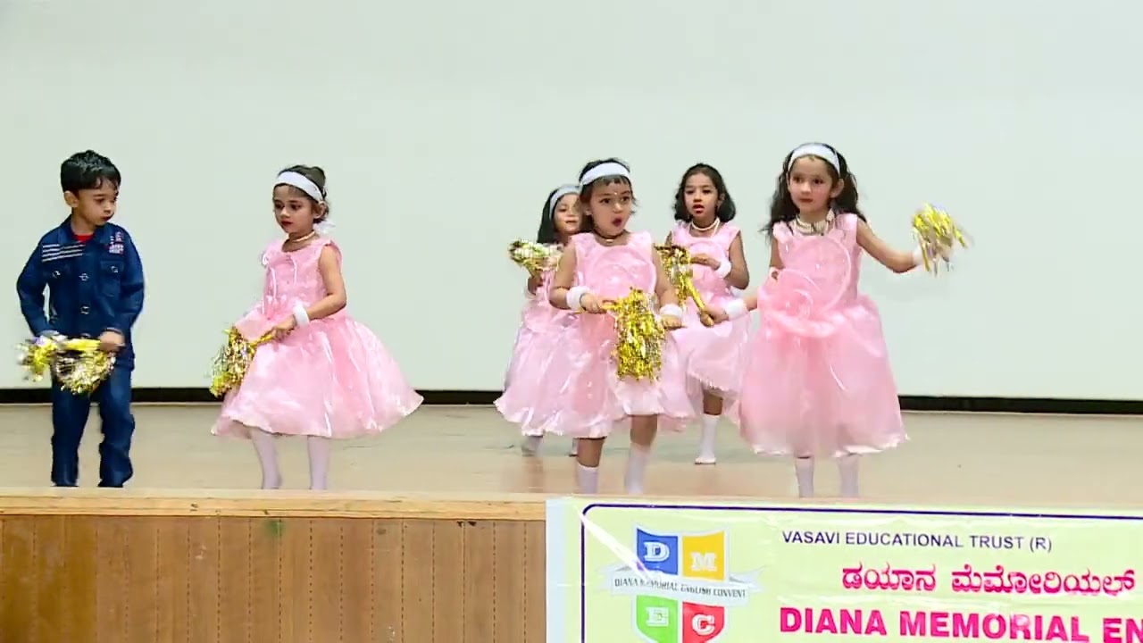 School Annual Day 2025-26. On the floor, dance by LKG (A) kids. #dance #performance #school #kids