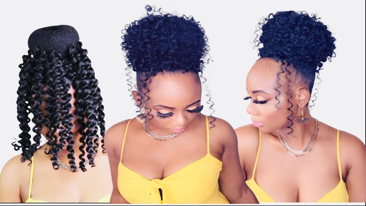 Effortless Curly Messy Bun with Bangs | Easy & Cute Hairstyle Tutorial 💕