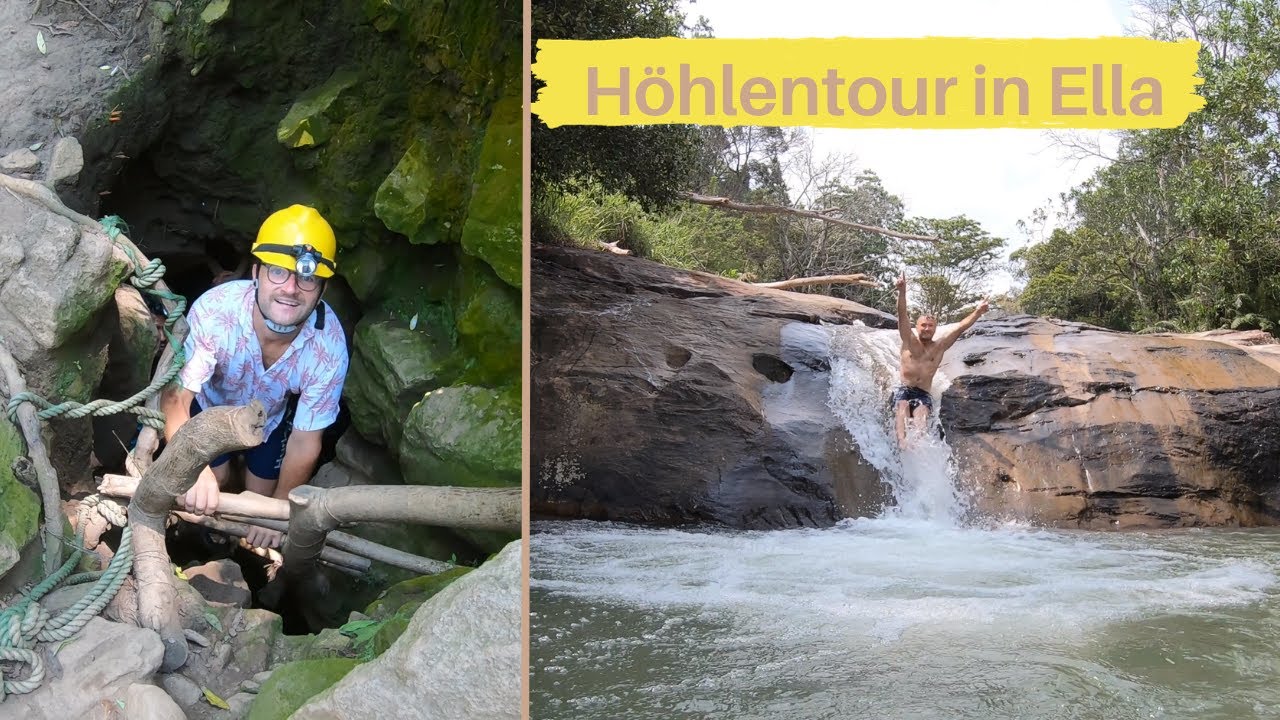 #39 Baden am Wasserfall und in der Höhle - unser Wassererlebnis in Ella - Weltreise Vlog