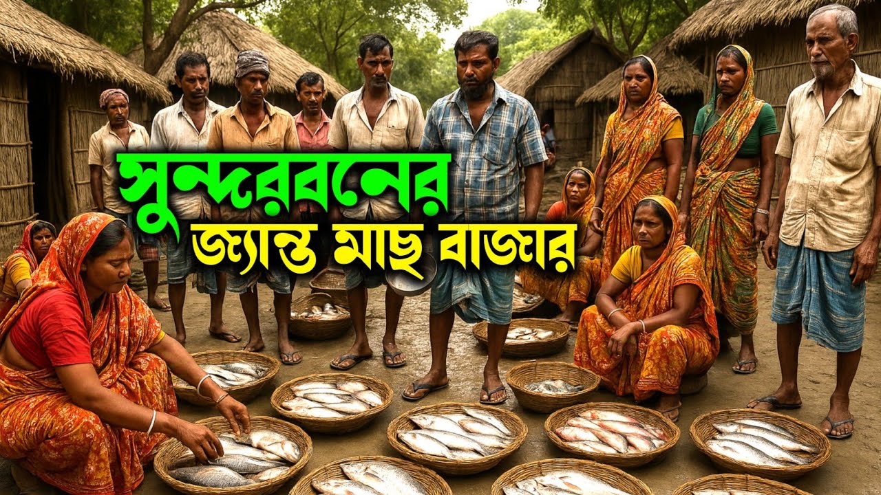 অতি সস্তায় সুন্দরবন বাজারে নদীর জ্যান্ত মাছ !😱Cheapest River Fish in Sundarban Local Market
