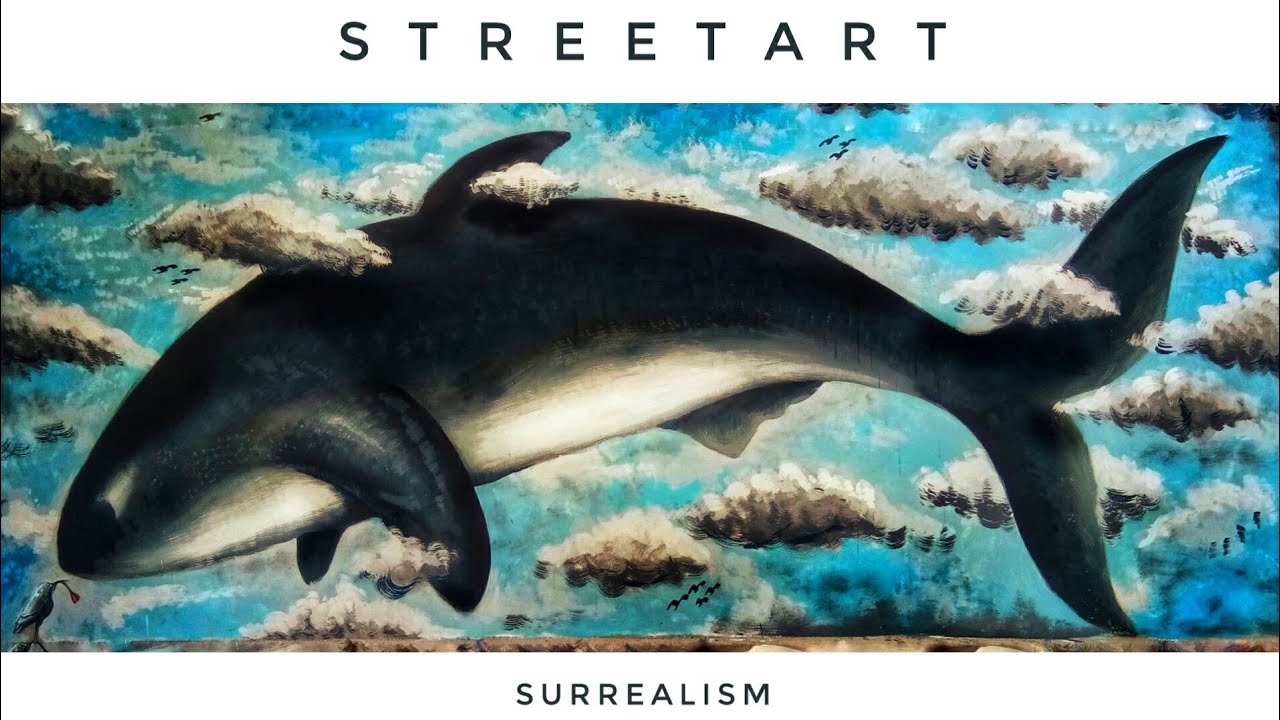 SURREALISTIC STREET ART | gaint Orca | wall painting | 2020 tutorial