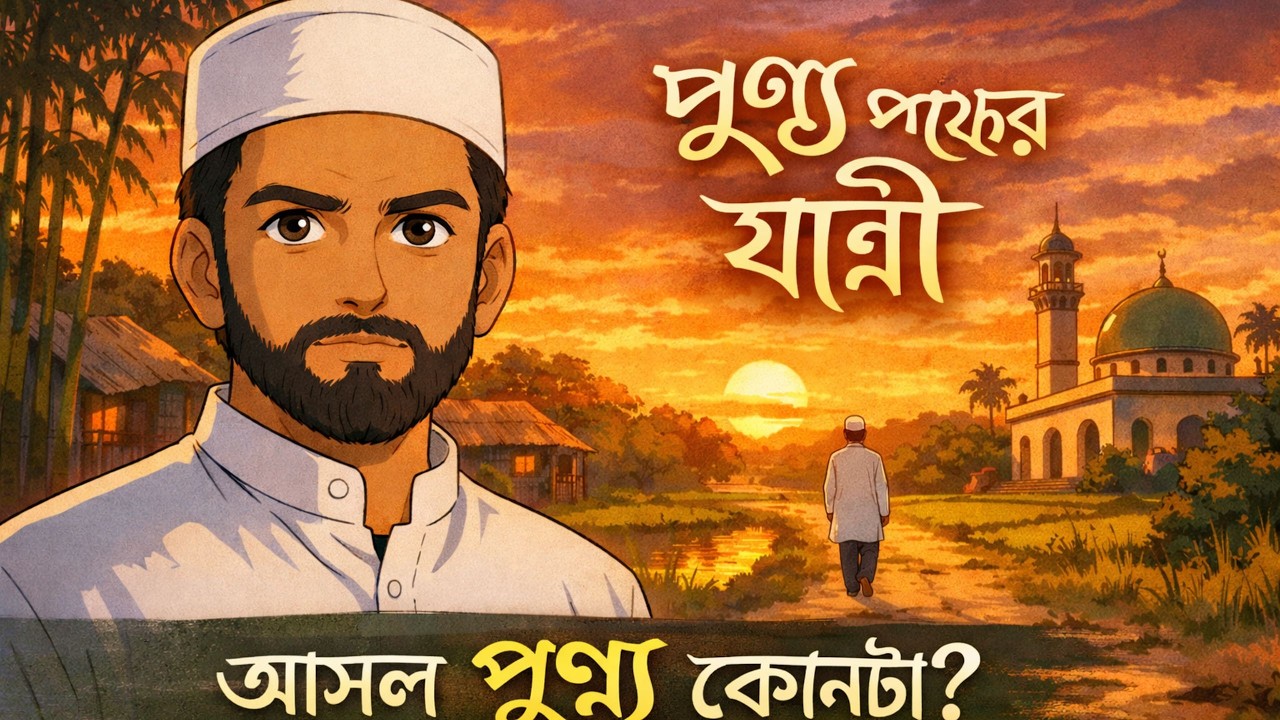 পুণ্য পথের যাত্রী | হৃদয় ছুঁয়ে যাওয়া ইসলামিক নাশিদ | Ghibli Style Islamic Story