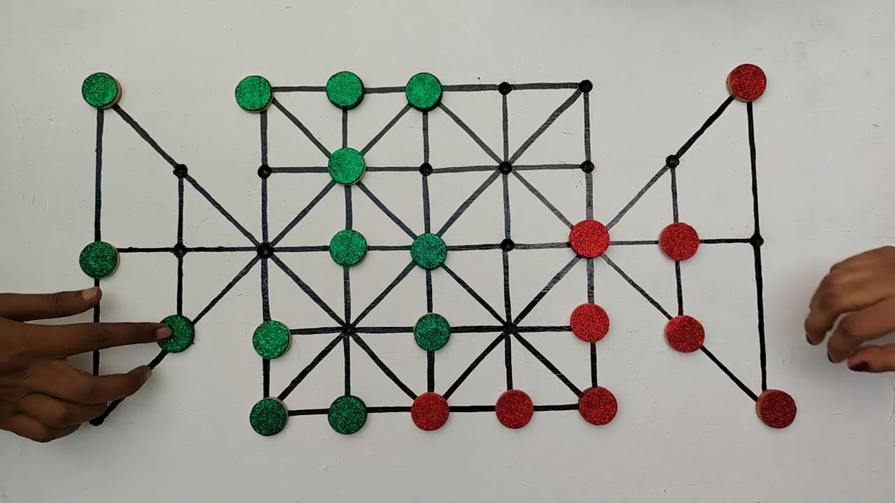 Playing Bead 16 - Best Game for 2 Players - Village Strategy Games #GAME98