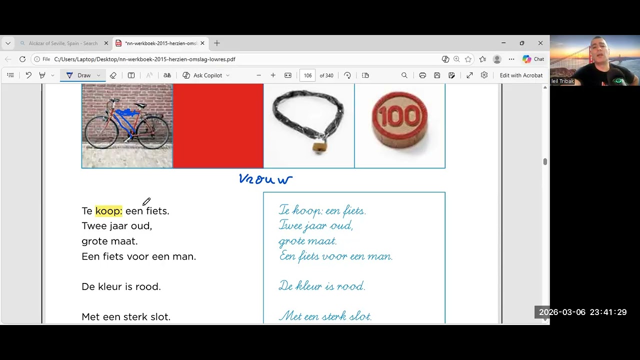 Les 16 Te koop een fiets 