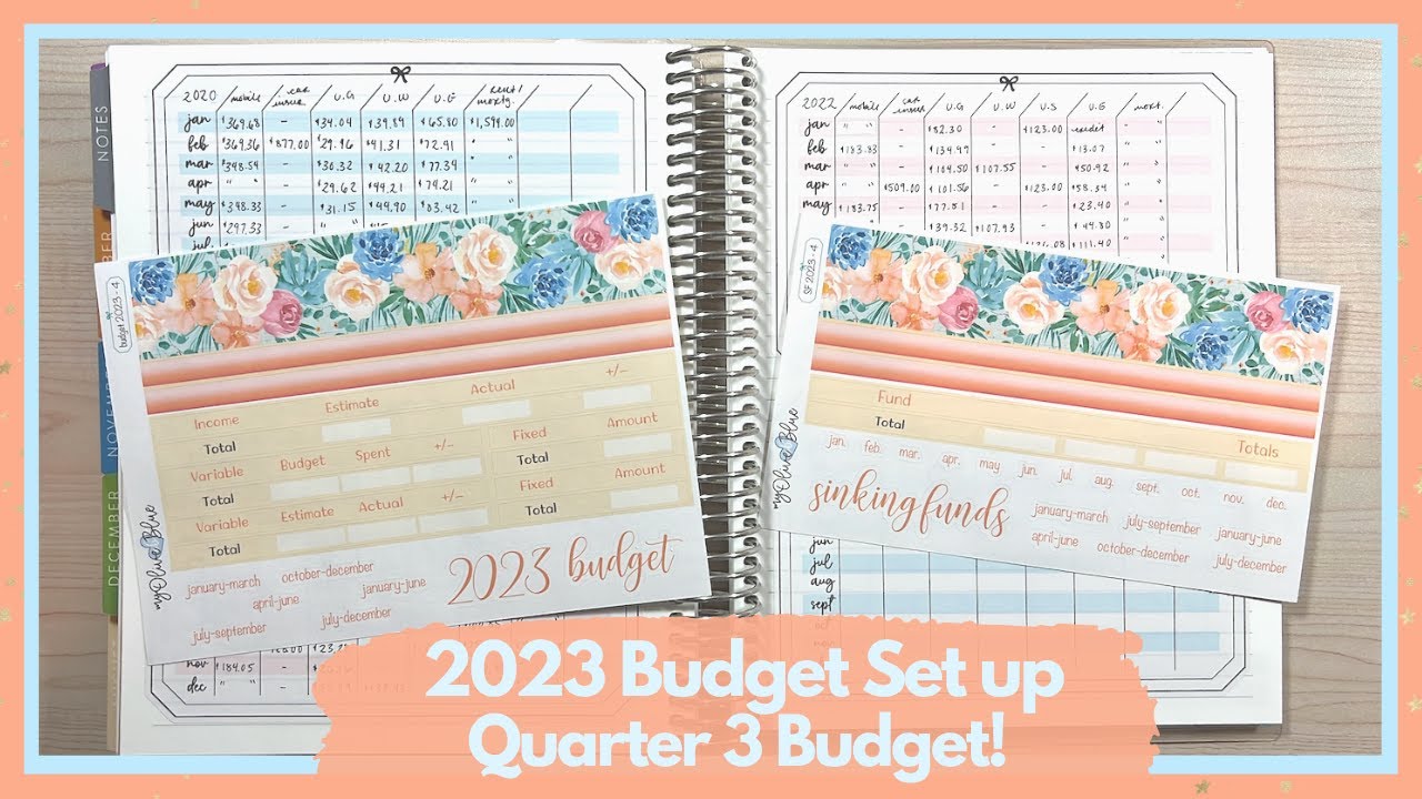 2023 Quarter 3 BUDGET SETUP! - Flipping through budget Spreads | 2023 Budget Planner | Erin Condren