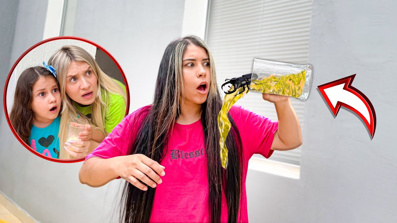 UM BICHO ESTRANHO CAIU DENTRO DO SUCO DA LARISSA!! 