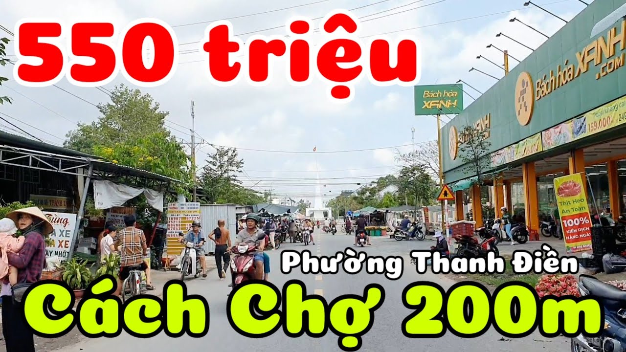 Bán đất cách Chợ Thanh Điền 200m giá 550 triệu có thổ cư gần trường học Quốc lộ 22B Khu công nghiệp