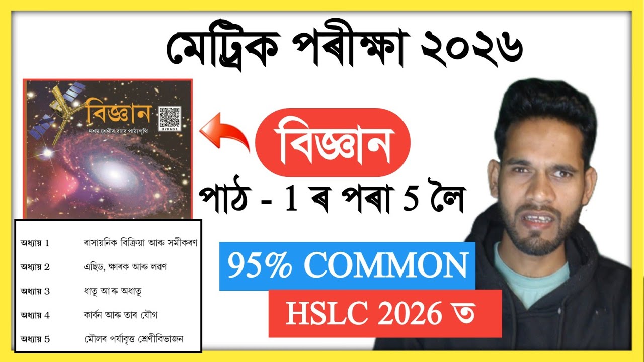 HSLC EXAM 2026 SCIENCE CHAPTER 1 TO 5 IMPORTANT MCQ, 2/3 MARK QUESTION ANSWER
