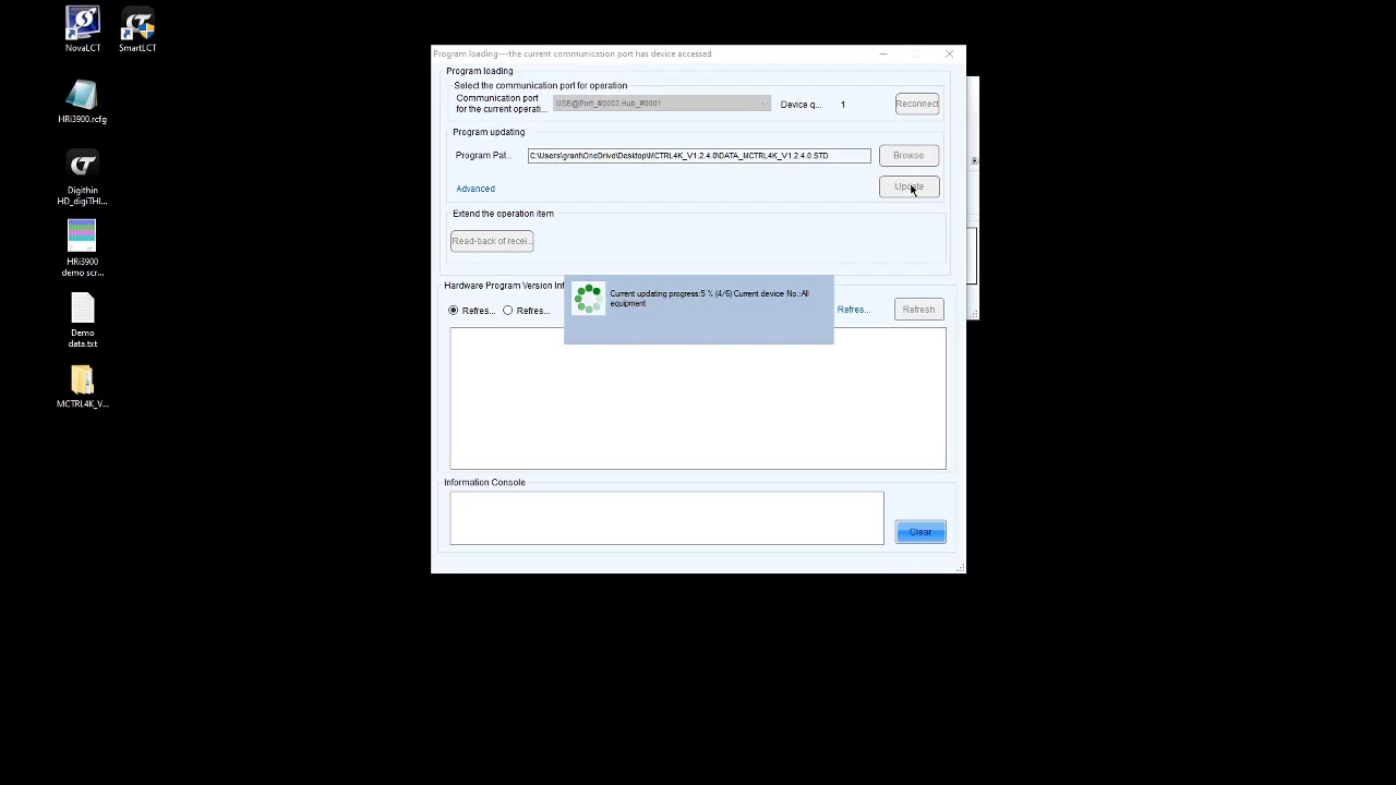 How to load Novastar processor firmware