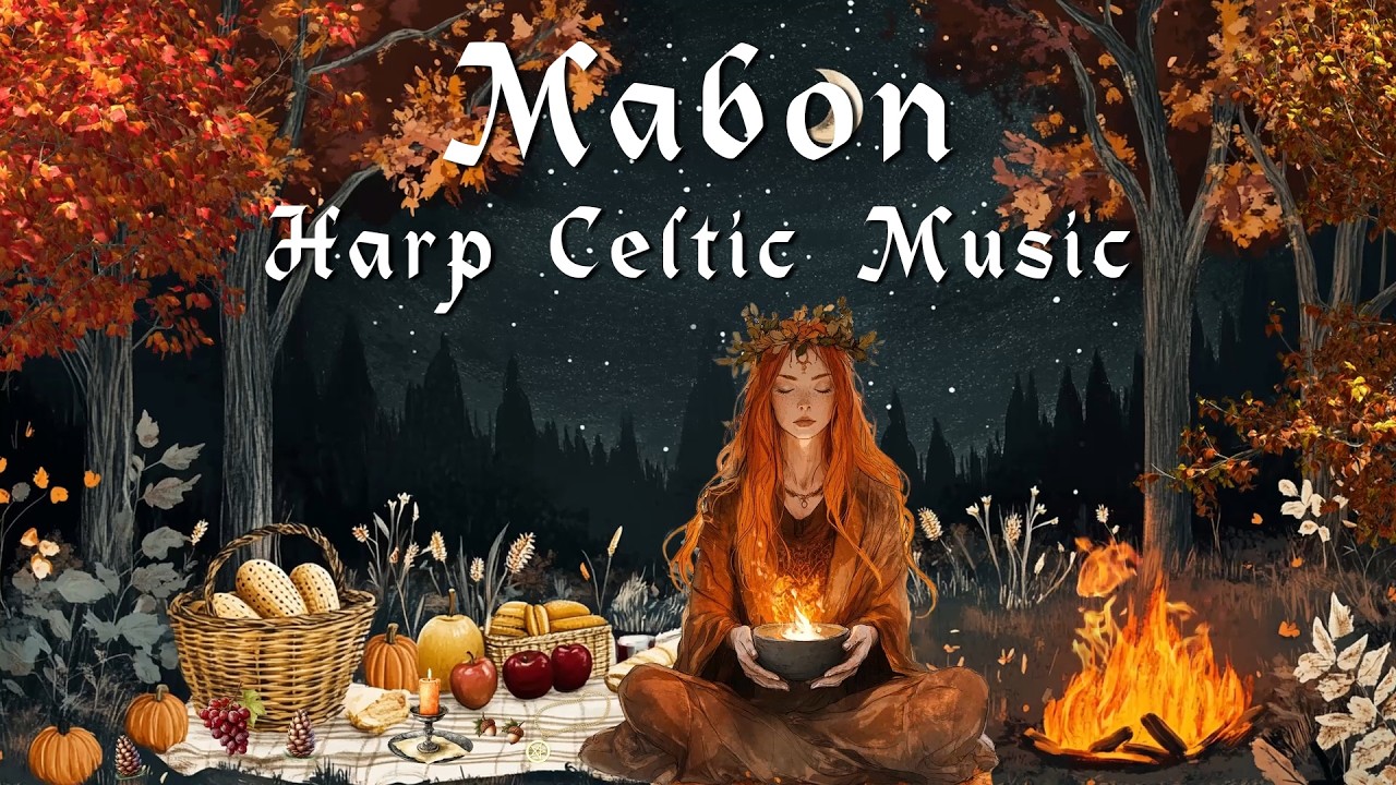 Mabon 🍂🍎- Harp Celtic Music 432 Hz - Enchanting Witchcraft Music - 🌙 Magical, Fantasy, Witchy Music