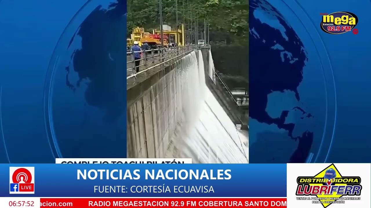 Daños por inundación en Central Hidroeléctrica Toachi Pilatón