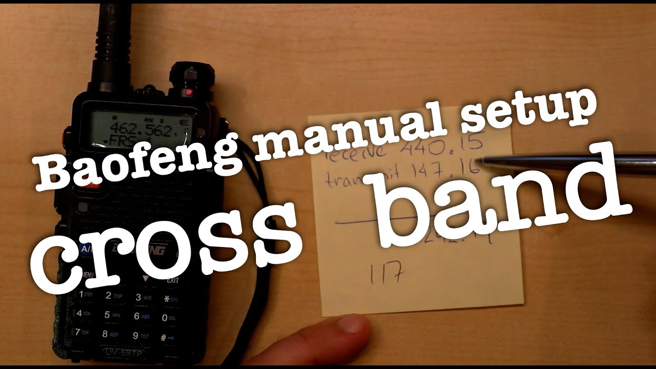 Setting up Baofteng radio for Cross Band operation