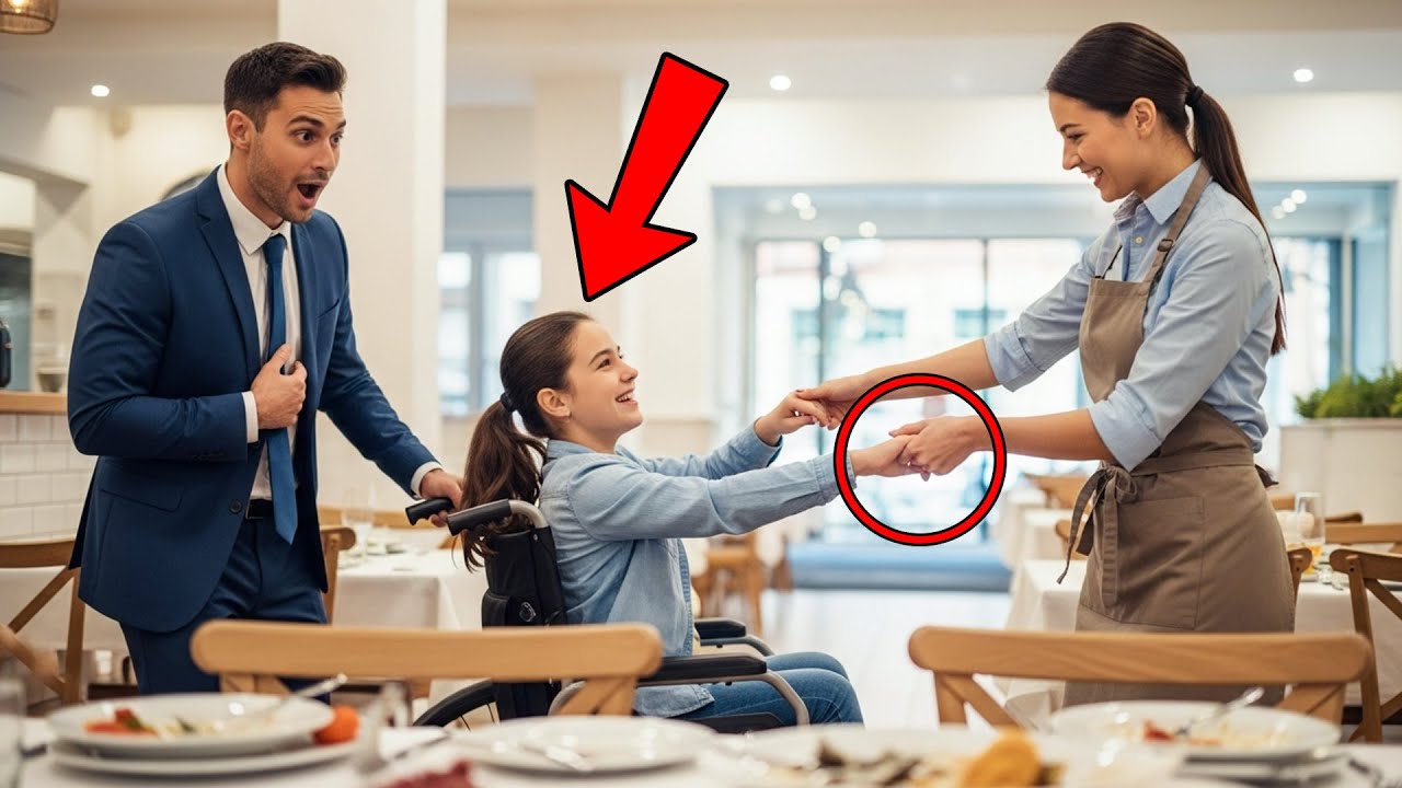 Millionaire Dad Sees Waitress Dancing With His Disabled Daughter – What He Does Next Will SHOCK You
