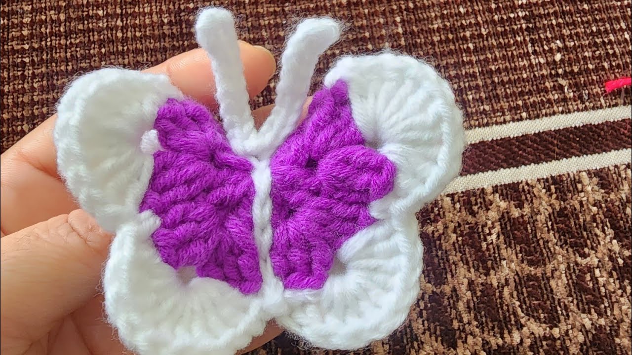 Cute & beautiful Butterfly 🦋.. Tutorials for beginner friendly.. #shortvideo #handmade #crochet