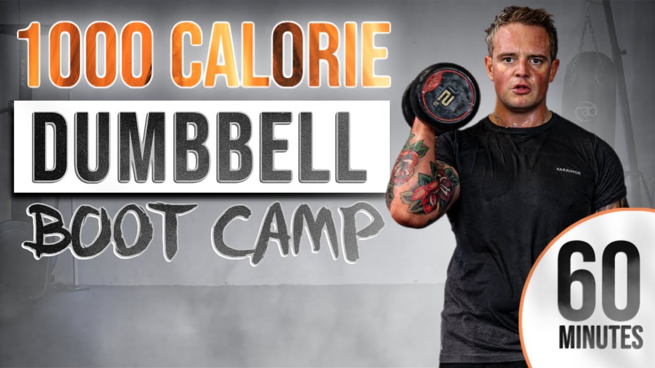 Burn 1000 Calories🔥Ultimate Dumbbell Boot Camp Challenge (Full body Cardio)