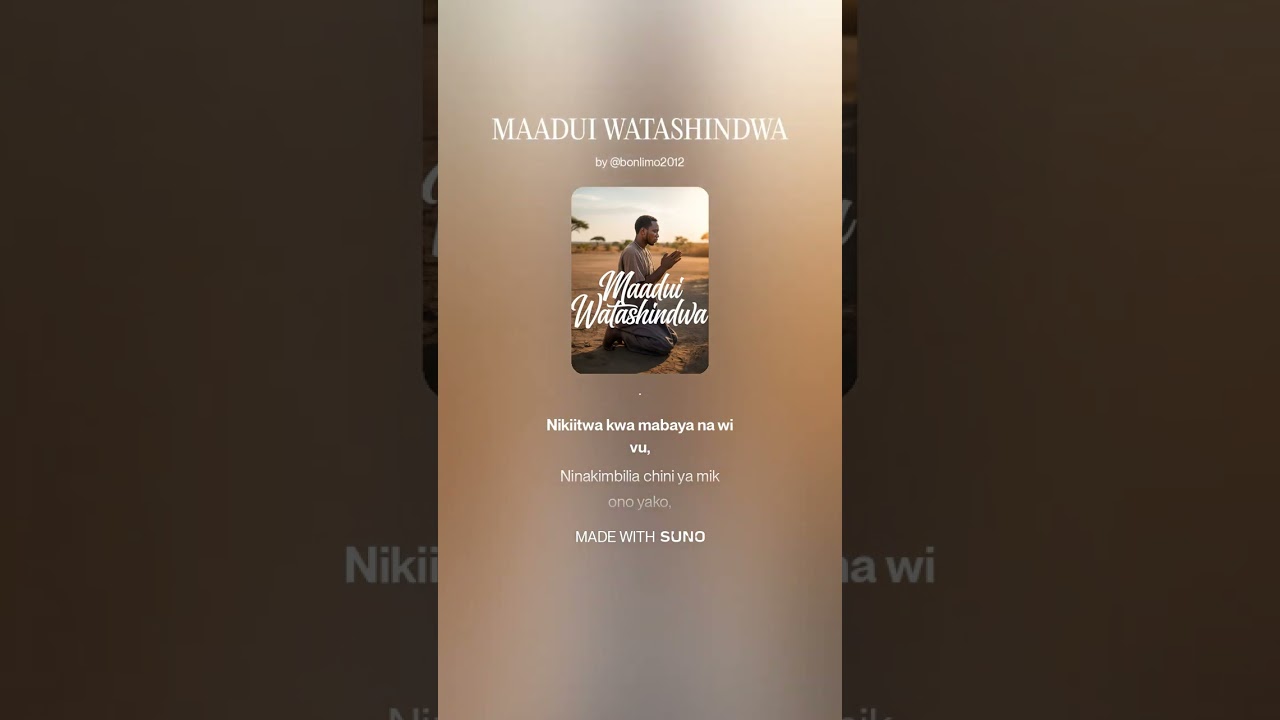 MAADUI WATASHINDWA