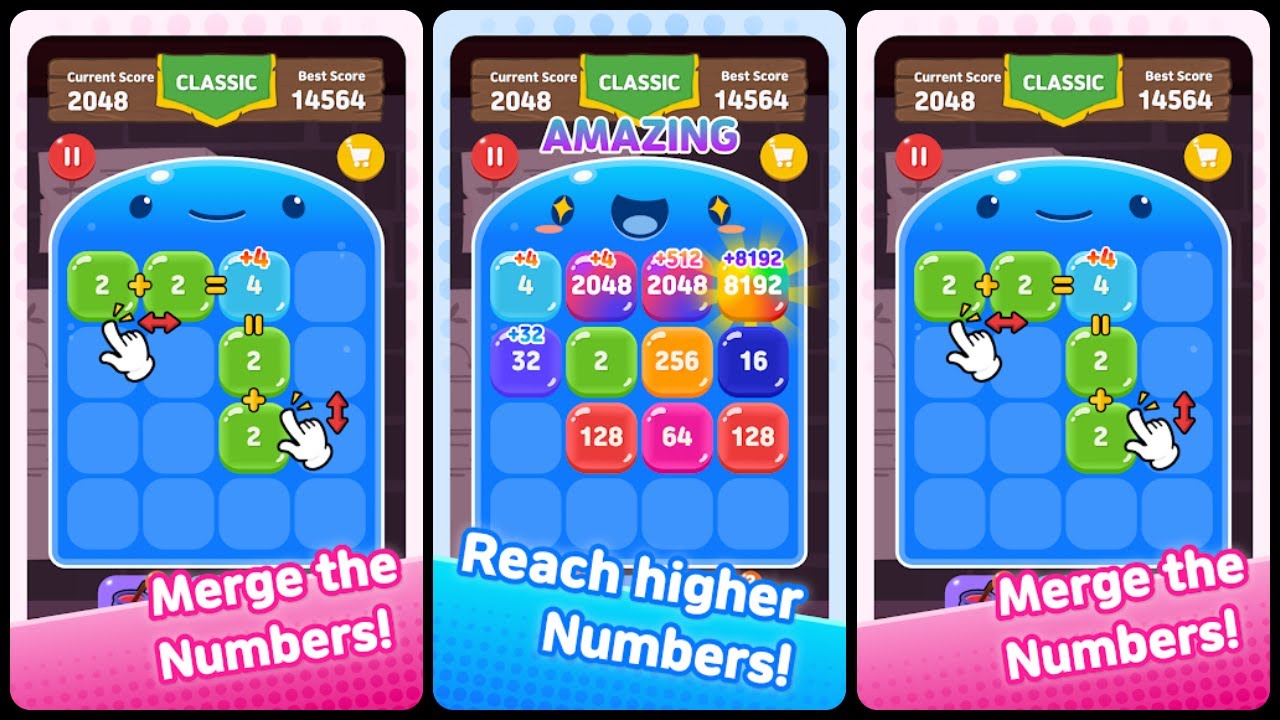 2048 Slime : merge numbers Gameplay Android
