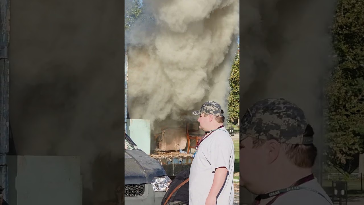 Lexington Fire Dept flashover demo.