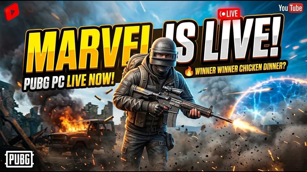 PUBG PC Live - MARVEL IS LIVE! Winner Winner Chicken Dinner Road to 1k sub