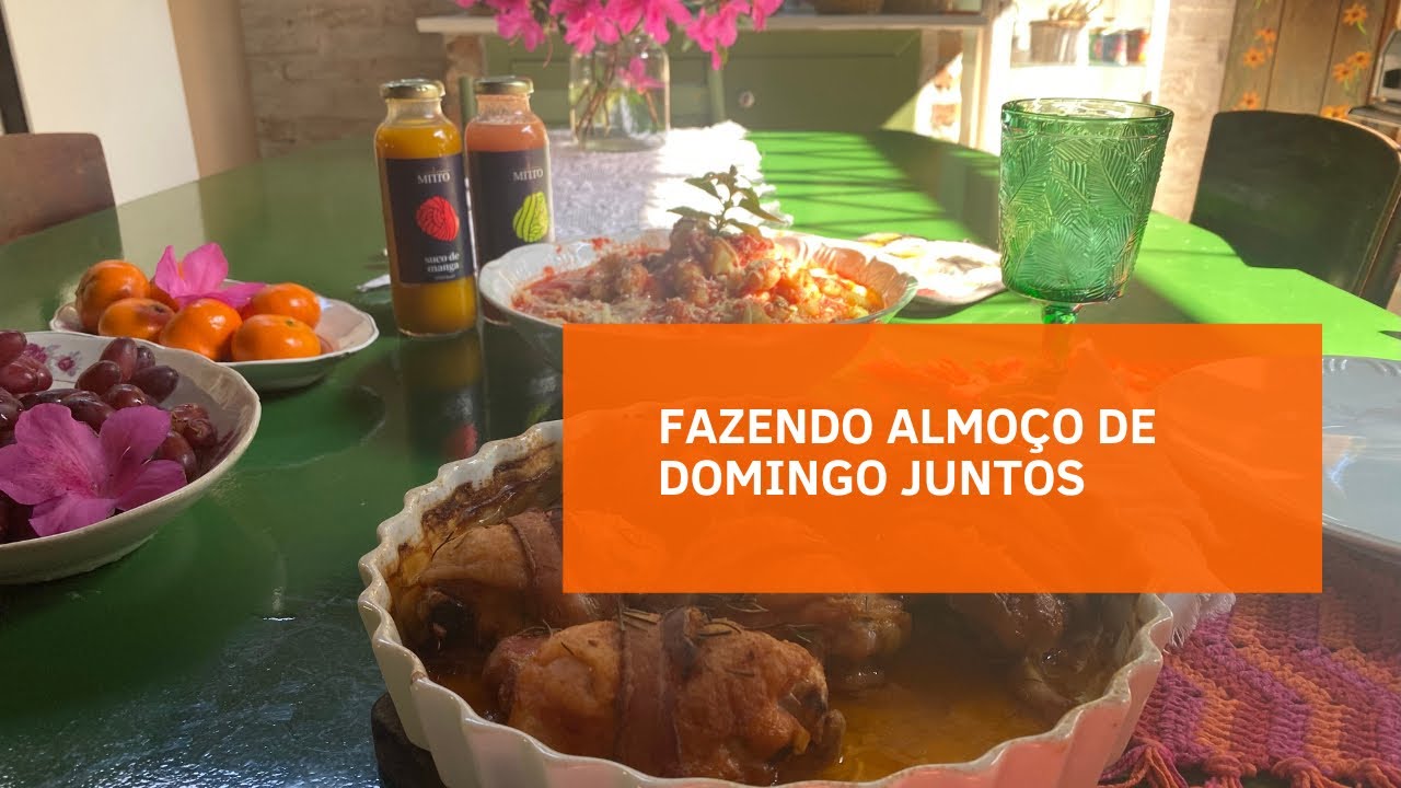 Fazendo almoço de domingo juntos