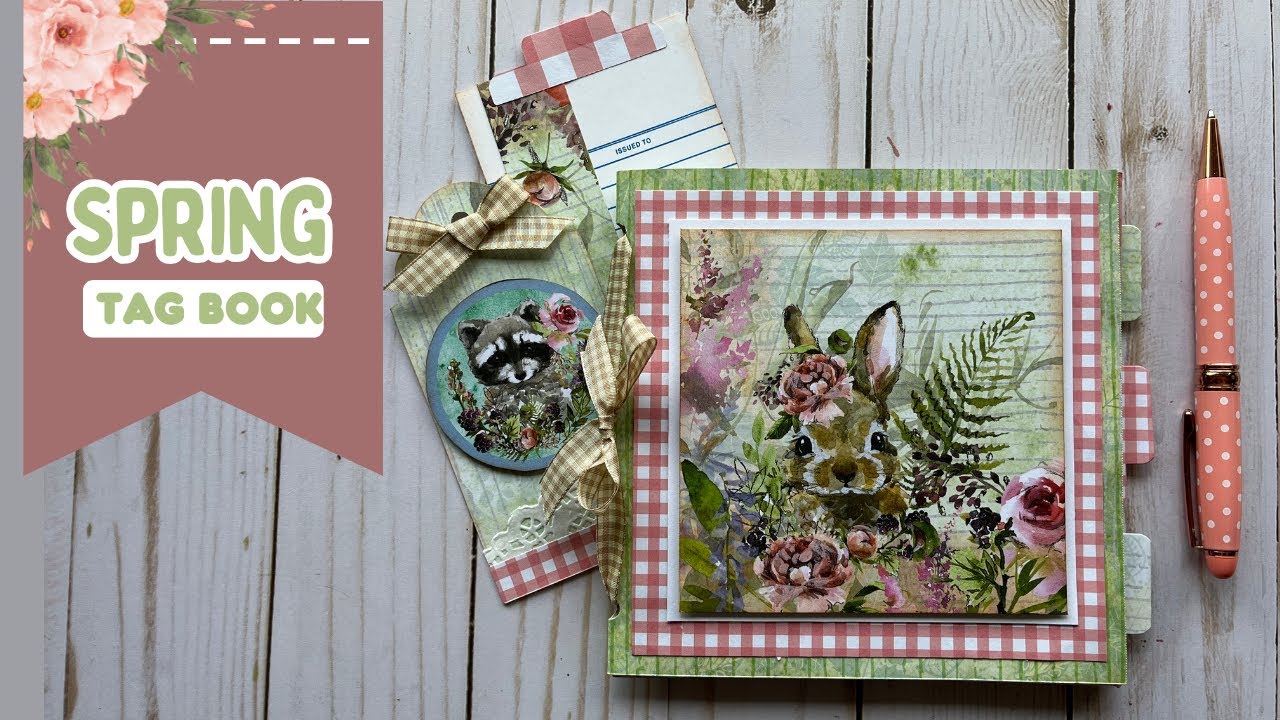 🐇 🌸 Easy 6x6 Mini Album Tag Book Tutorial Beginner Friendly (Giveaway Ended)
