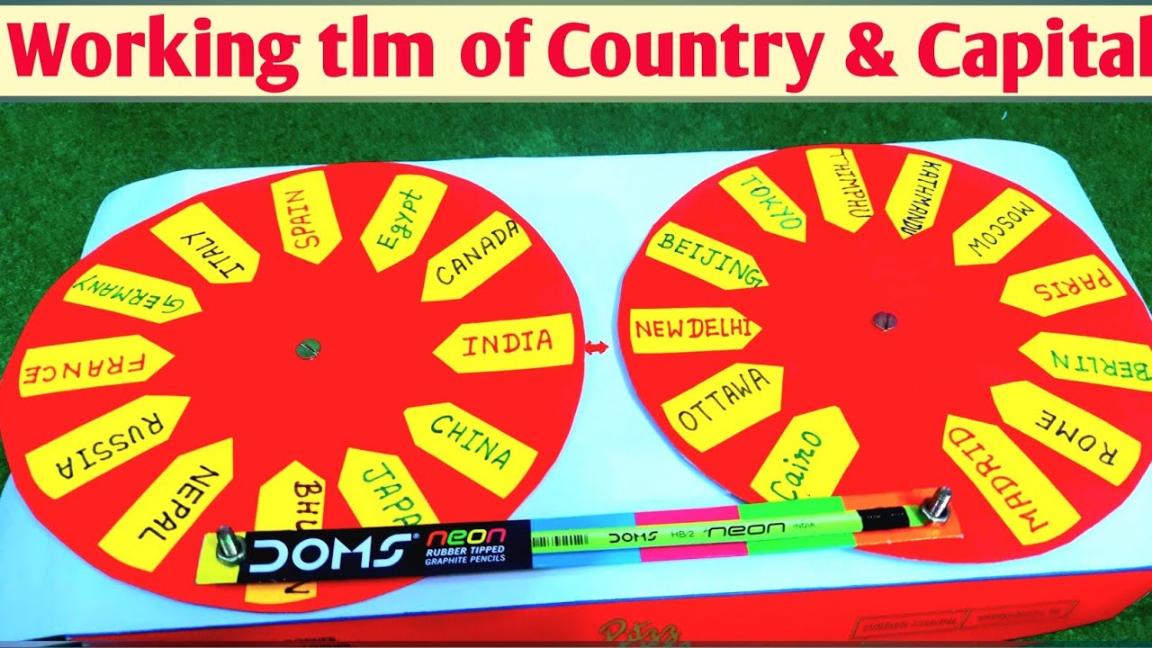 Tlm for Social Science | Country and Capital Tlm | Working model | Working tlm @alokeducationlife