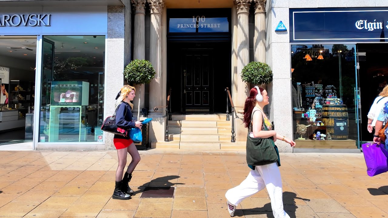 Walking Princes Street, Edinburgh: Shops & Real City Life