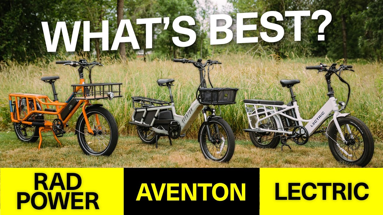 Обзор грузовых велосипедов — тест до 2500 долларов — Rad Power, Lectric и Aventon #ebike #cargobi...