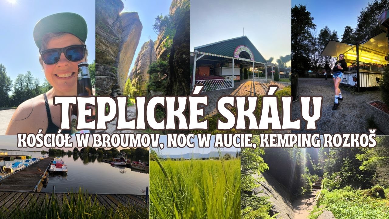 Teplick&eacute; sk&aacute;ly, kości&oacute;ł w Broumov, kemping Rozko&scaron;, noc w samochodzie w Czechach //okonasznurku vlog