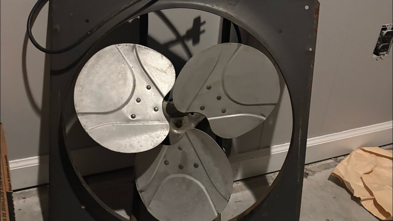 Here’s is a startup of a 1970s Dayton attic fan with a 1/4hp Dayton motor with spin down.