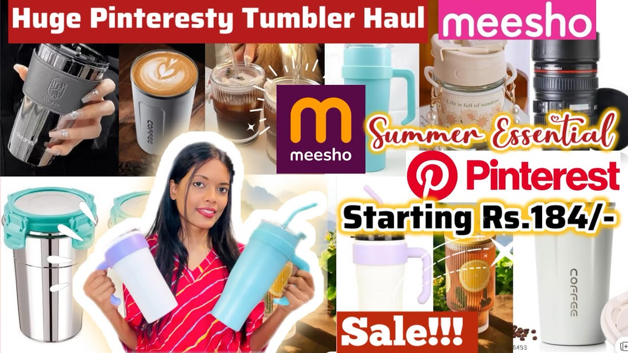 Huge Pinteresty Tumbler Haul | Starting Rs.184/-| Summer Essential | ODIL EKKA #youtube #summer
