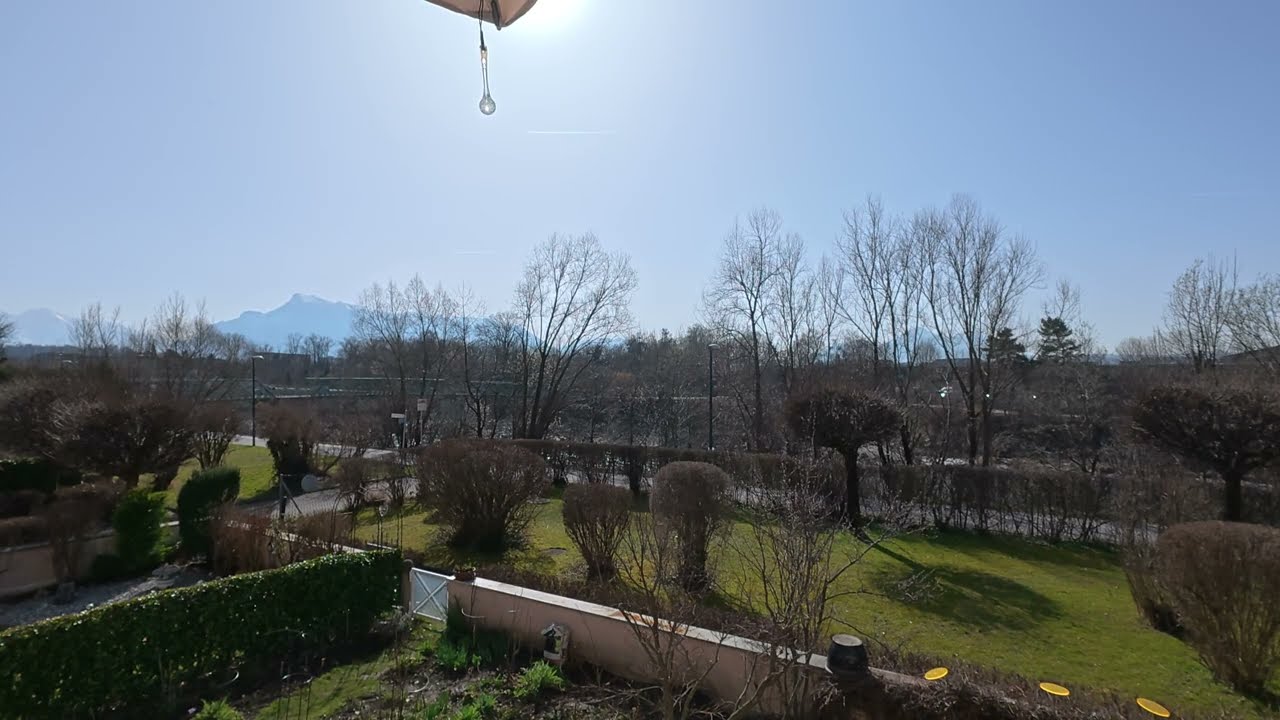 Sunny Spring Noon at Salzach River (Salzburg 4K Balcony ☀️)