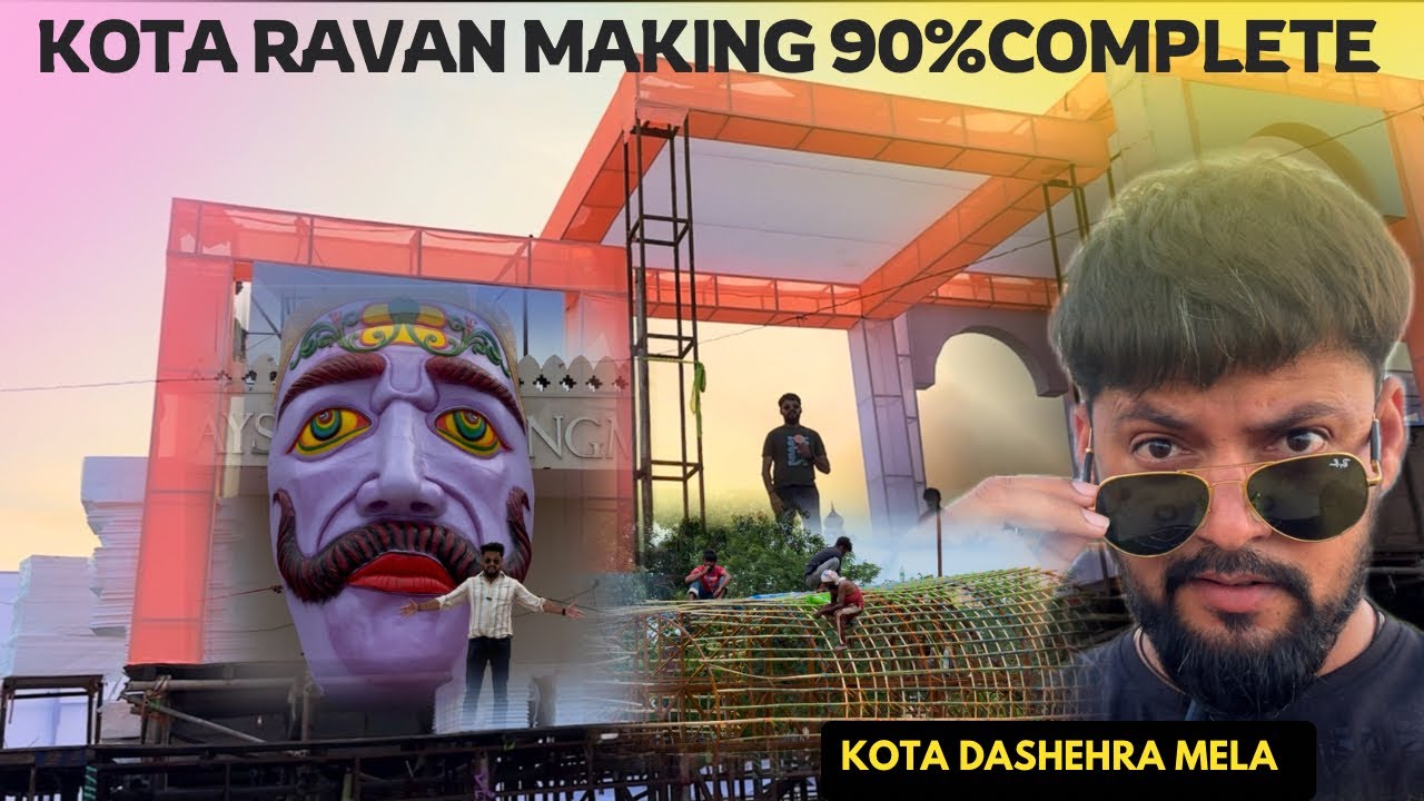 Kota Dashehra 2025 | 215 Feet World’s Tallest Ravan | Final Preparation & Making