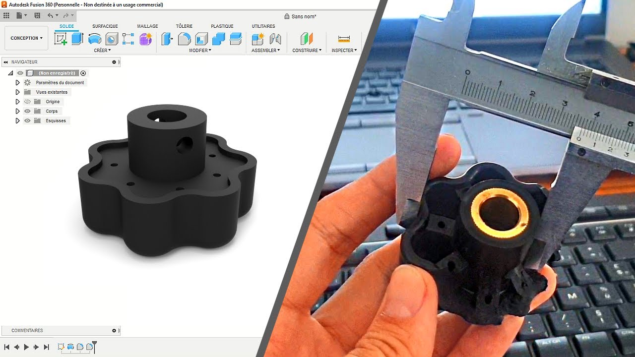 On reproduit une pi&egrave;ce en 3D gr&acirc;ce &agrave; Fusion 360 et la SideWinder X2 !