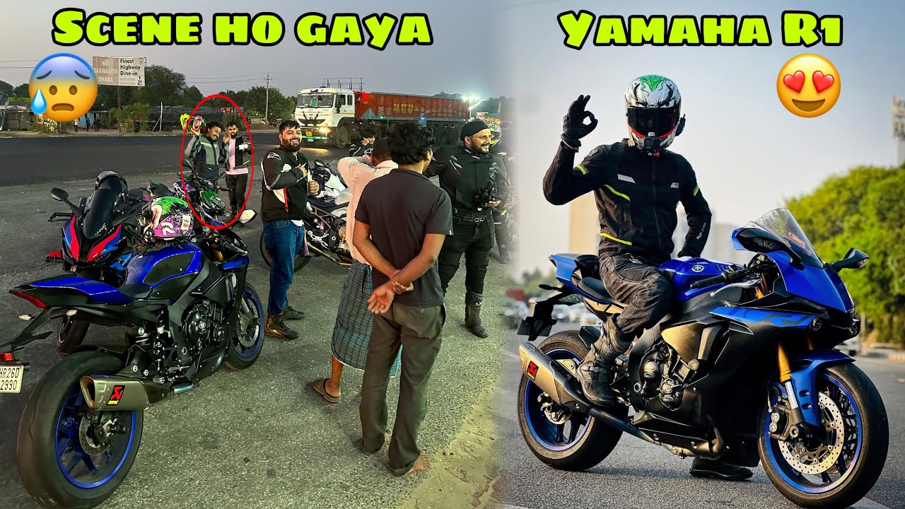 Yamaha R1 ki pehli Long Ride 😍 Raste mai bheed lag gayi isko dekhne or phir tagda Scene 😱