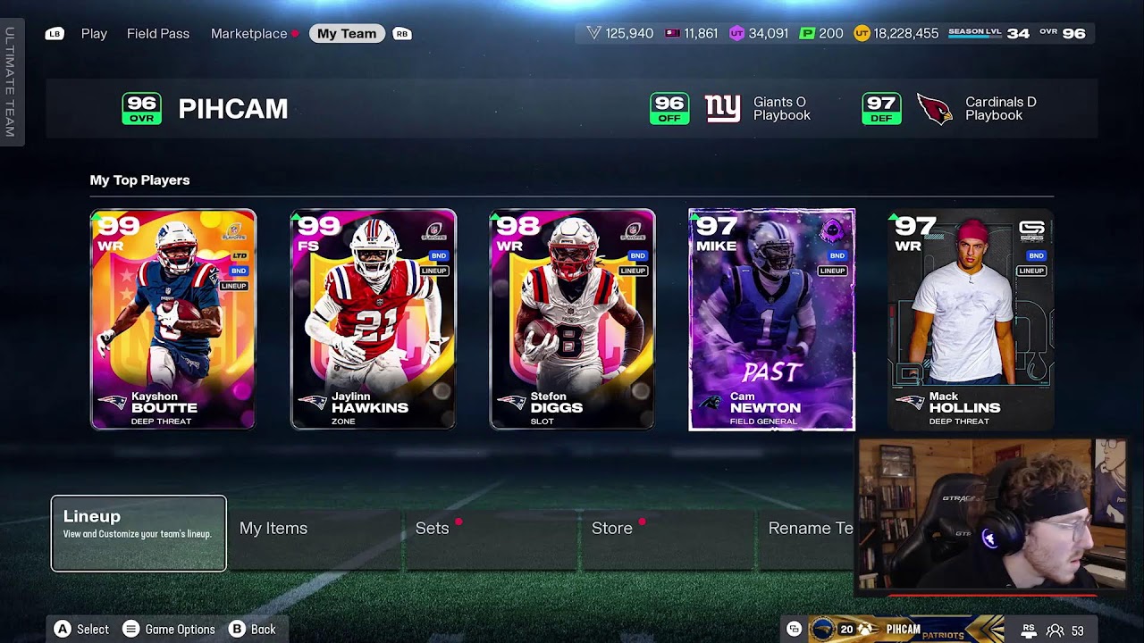 GAUNTLET (0-0) | 60 Pats/30 Playoffs TT | Giants O | Cardinals D |  !twitter !discord !yt !huddle