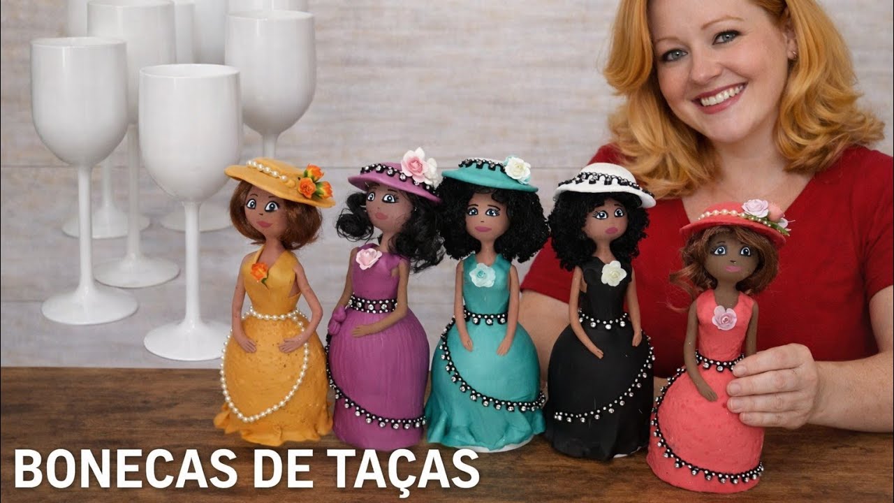 DO LIXO AO LUXO - Bonecas de TAÇAS DESCARTÁVEIS