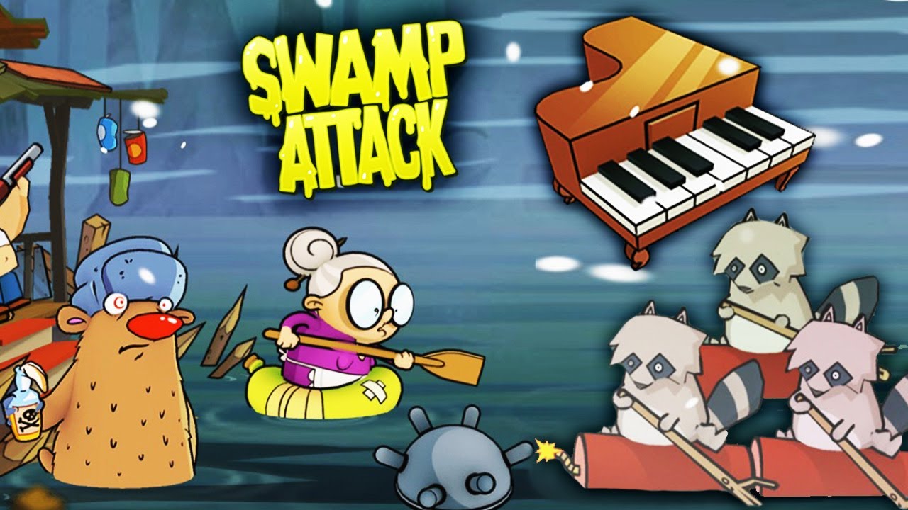 МЕДВЕДЬ и РОЯЛЬ против БОЛОТНЫХ МОНСТРОВ в игре Swamp Attack