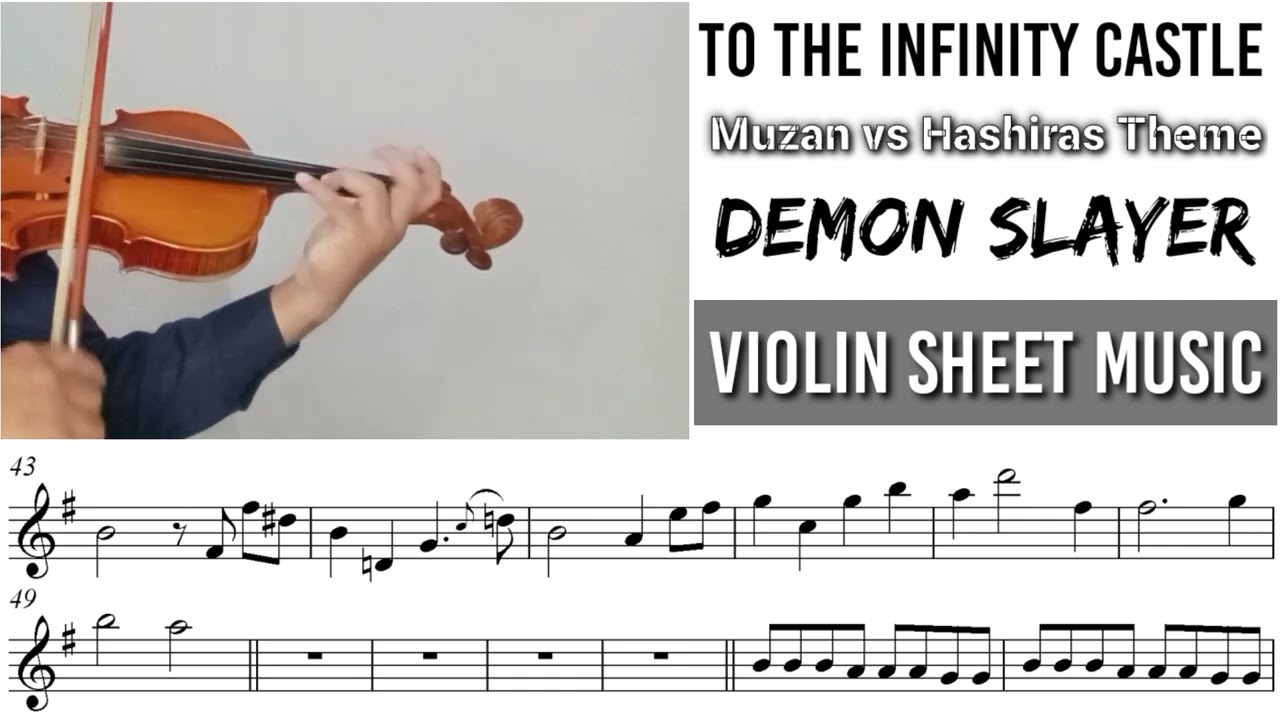 Free Sheet || To The Infinity Castle - Demon Slayer || Violin Sheet Music
