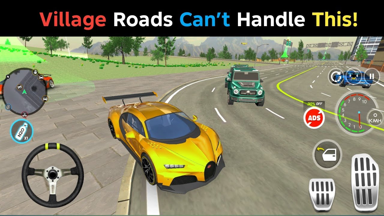 Golden Lamborghini Off-Road Full Speed in Village | Extreme Supercar Dirt Drive Adventure