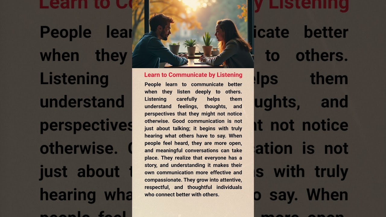 Learn to Communicate by Listening 