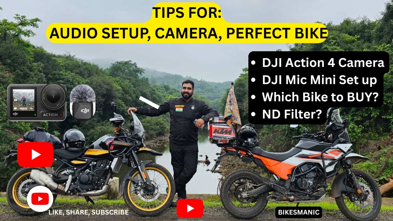 DJI Mic Mini Testing with DJI Action Camera, Bike Tips, ND Filter #djimicmini #dji #bikes #tips