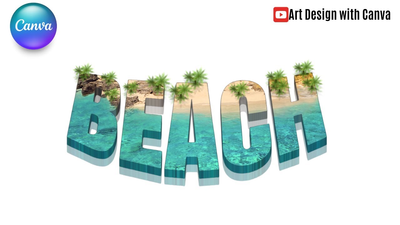 Учебное пособие по дизайну 3D-типографики в Canva. Текстовый эффект